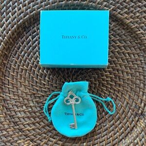 Tiffany & Co. Silver Key with Blue Pouch and Box